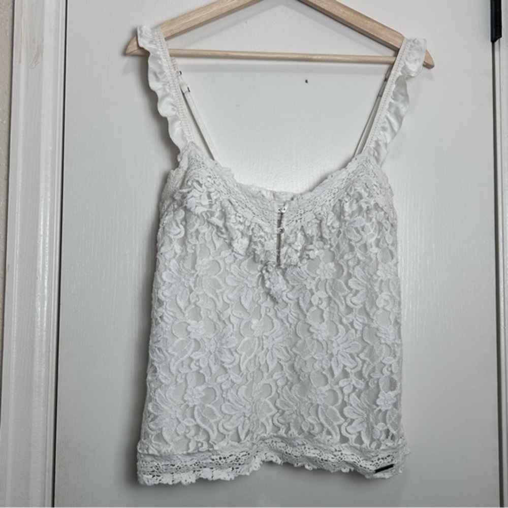 Y2K Abercrombie & Fitch White Lace Camisole Size M